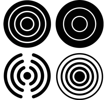 Adesivo geometrico a motivi circolari concentrici - TenStickers