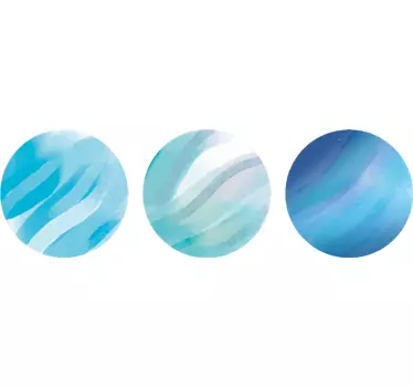 Adesivo geometrico motivi circolari astratti - TenStickers
