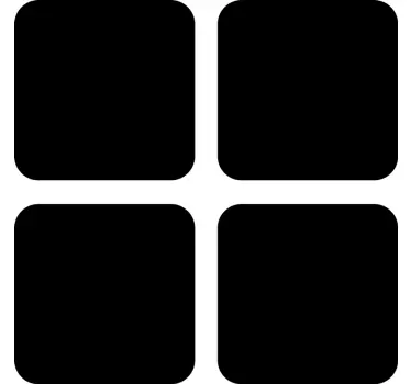 Adesivo geometrico pannelli decorativi quadrati - TenStickers