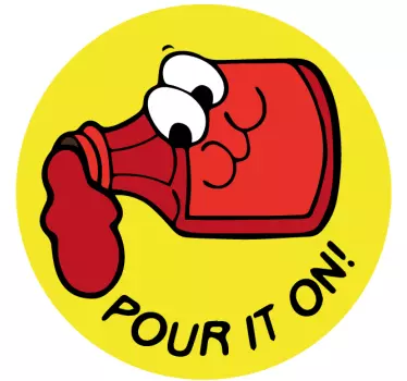 Adesivo per laptop grafica bottiglia di ketchup - TenStickers