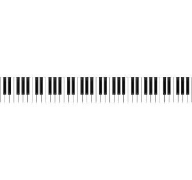 Sticker decorativo tastiera pianoforte - TenStickers