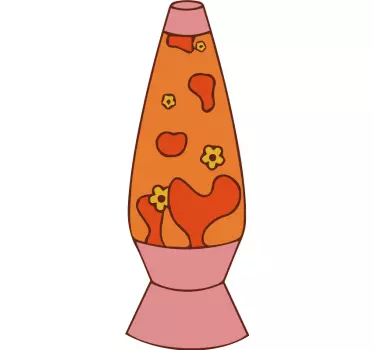 Adesivo per laptop illustrazione lampada lava - TenStickers