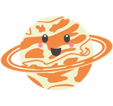 Adesivo per laptop personaggio pianeta felice - TenStickers