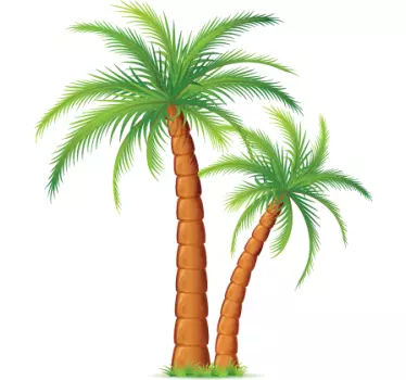 Sticker decorativo coppia di palme - TenStickers