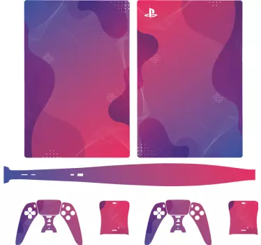 Adesivo ps5 gradiente viola vibrante - TenStickers