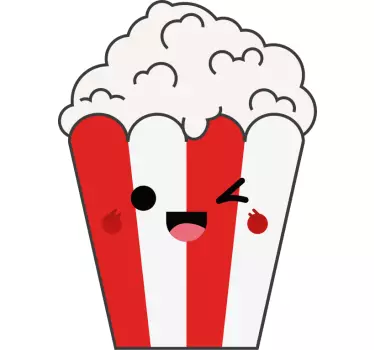 Adesivo per laptop secchiello di popcorn carino - TenStickers