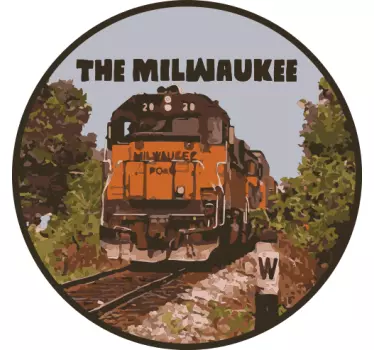 Adesivo per laptop scena ferroviaria di milwaukee - TenStickers