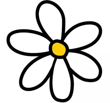 Adesivo per auto margherita - TenStickers