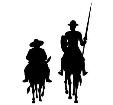 Sticker decorativo silhouette Don Chisciotte - TenStickers