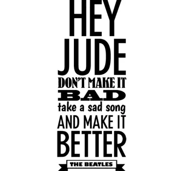 Sticker decorativo Hey Jude - TenStickers