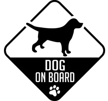 Adesivo per auto dog on board - TenStickers