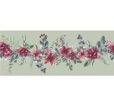 Greca adesiva con motivo floreale - TenStickers