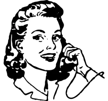 Adesivo bagno per porta donna anni 40 - TenStickers