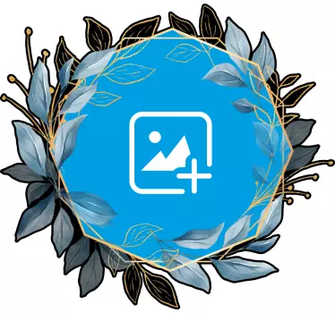 Lavagna adesiva bianca con cornice floreale personalizzata - TenStickers