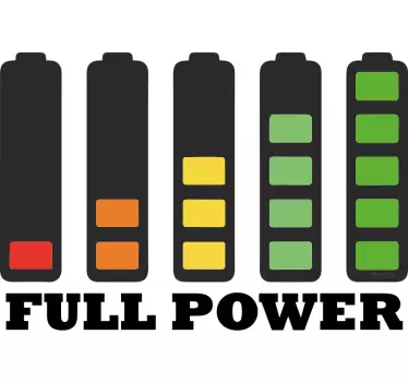Adesivo per laptop indicatori di livello di potenza - TenStickers
