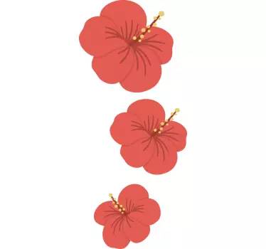Adesivo per porta Fiore di tahiti - TenStickers