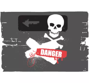 Skin adesiva pc danger grunge - TenStickers