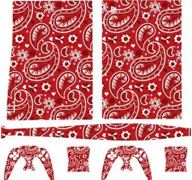 Adesivo ps4 avvolgimento a motivo paisley - TenStickers