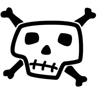 Sticker portatile teschio comic - TenStickers