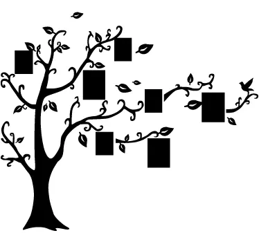 Sticker decorativo silhouette albero foto - TenStickers
