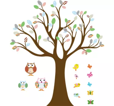 Adesivo bambini albero del bosco - TenStickers
