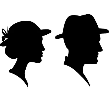 Adesivo per porta bagno uomo donna - TenStickers