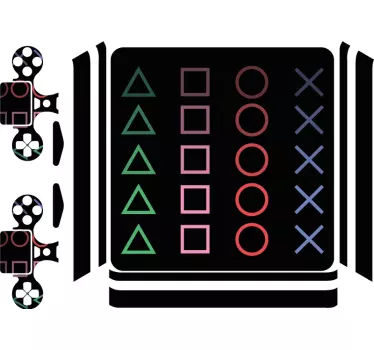 Adesivo ps5 simboli geometrici da gioco - TenStickers