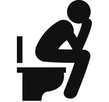 Sticker decorativo icona pensatore wc - TenStickers