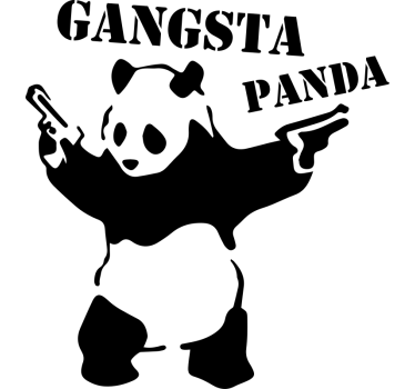 Adesivo auto Panda gangsta - TenStickers
