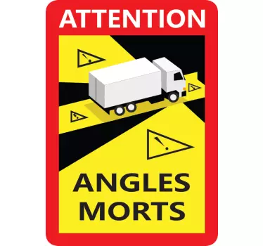 Adesivo auto Attenzione punti ciechi in francese - TenStickers