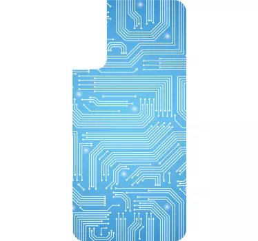 Adesivo samsung cover con motivo circuito - TenStickers