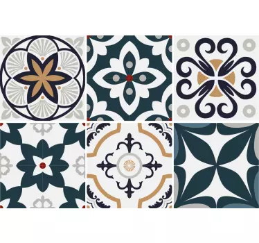 Adesivo per piastrelle motivi geometrici - TenStickers