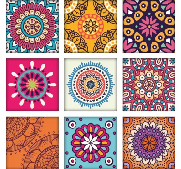 Adesivo decorativo motivi mosaico colorati - TenStickers