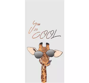 Adesivo huawei giraffa con occhiali da sole - TenStickers