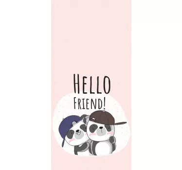 Adesivo huawei orsi panda che si abbracciano - TenStickers