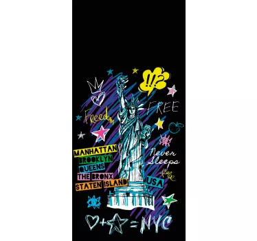 Adesivo huawei simbolo della libertà nyc - TenStickers