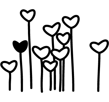 Sticker decorativo fiori amorosi - TenStickers