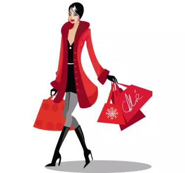 Sticker decorativo giornata shopping - TenStickers