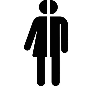 Adesivo per WC segnaletica neutra rispetto al genere - TenStickers