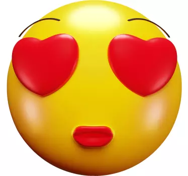 Adesivo neonato emoji con occhi a cuore - TenStickers