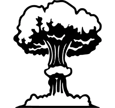 Adesivo per WC bomba nucleare - TenStickers