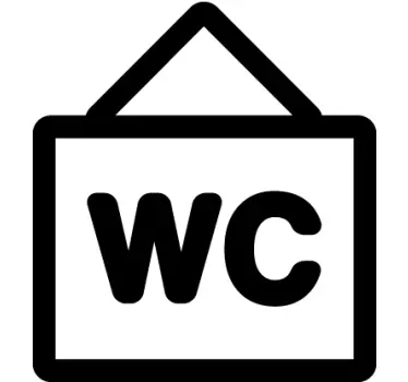 Sticker decorativo cartello bagno - TenStickers