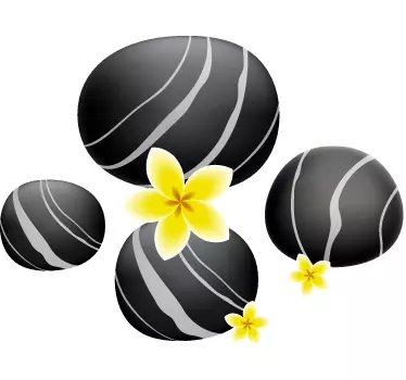 Sticker decorativo sassetti neri - TenStickers