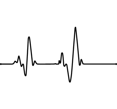 Sticker decorativo elettrocardiogramma - TenStickers