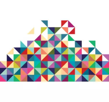 Sticker decorativo scomposizione geometrica - TenStickers
