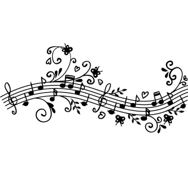 Sticker decorativo sinfonia floreale - TenStickers