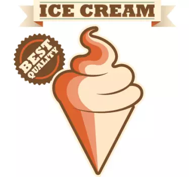 Sticker decorativo pubblicità gelato - TenStickers