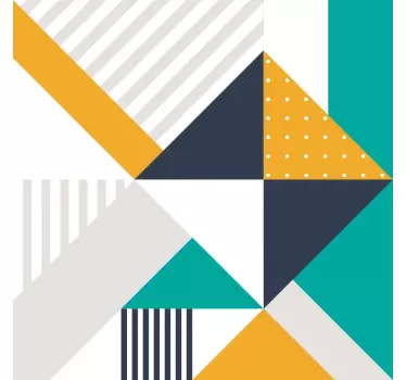Adesivo geometrico composizione di forme audaci - TenStickers