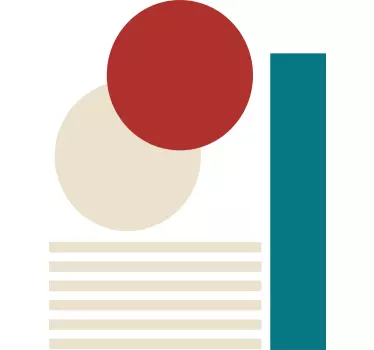 Adesivo geometrico composizione di forme geometriche - TenStickers