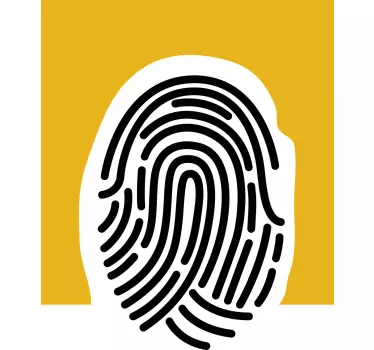 Adesivo geometrico motivo impronta digitale - TenStickers